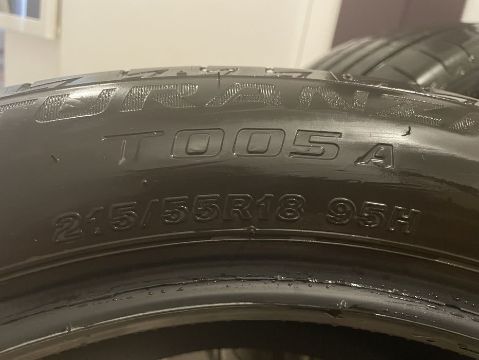 Vand set 4 Anvelope vara 215/55 R18 Bridgestone, DOT 37-2024, 7.000 km, aproape noi