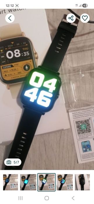 Ceas sport cu ecran tactil, ecran HD TFT de 4.65 cm, corp aliaj, curea TPU, nou
