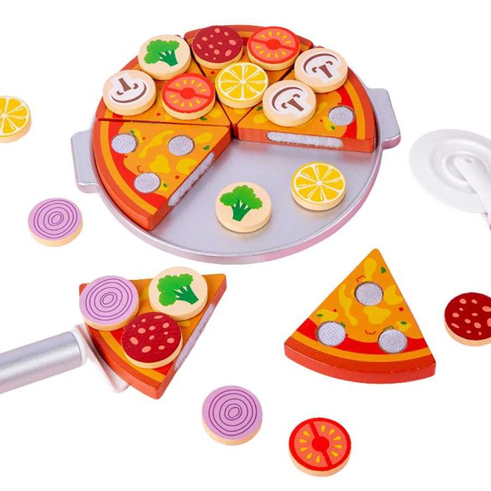 Дървен комплект Пица и Пещ - кулинарна игра с аксесоари