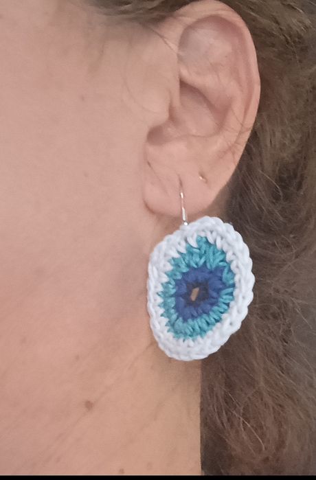 Cercei handmade crosetati