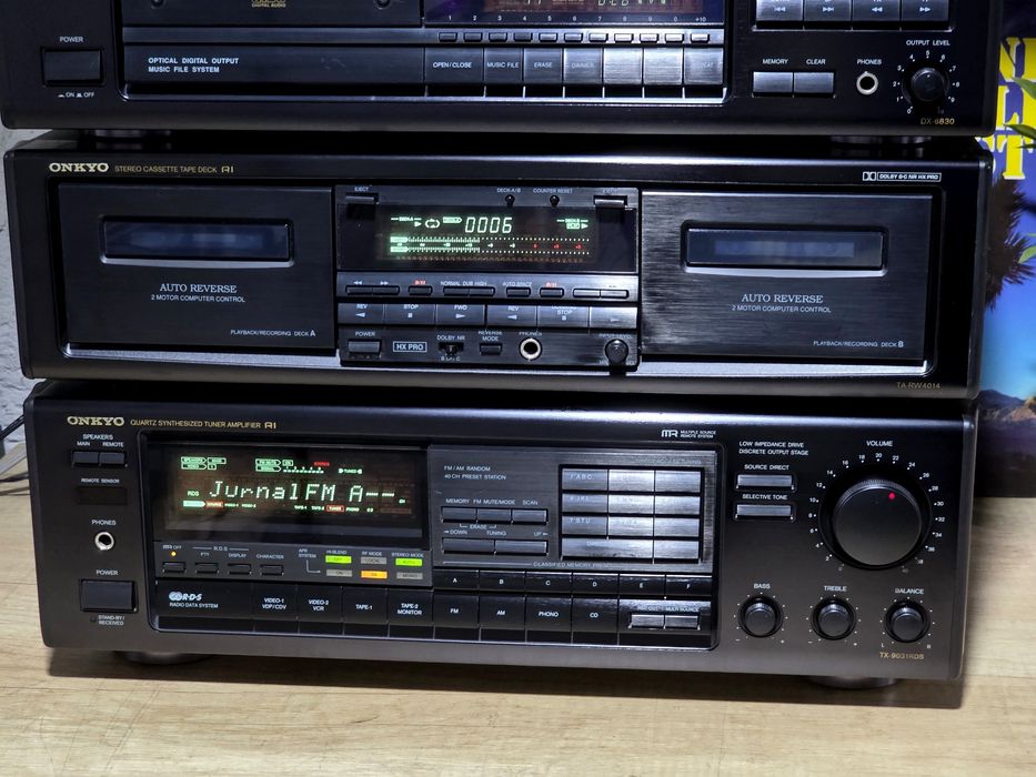 Linie audio ONKYO receiver TX-9031rds, dublu deck , cd-player dx-6830