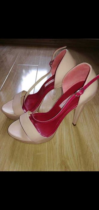 Sandale cu toc, 37, piele naturală, Coca Zaboloteanu