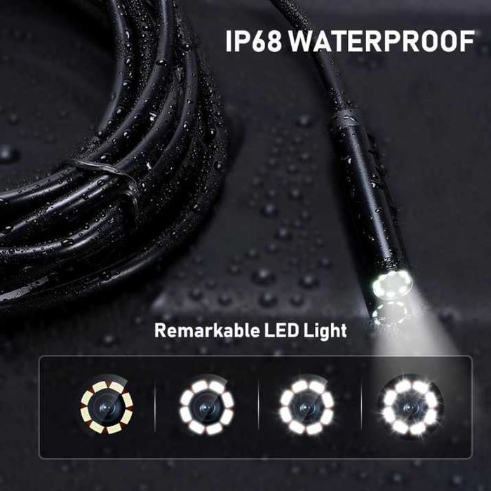 Безжичен WiFi Ендоскоп Камера за Телефон 720p, 5м Кабел, iOS и Android