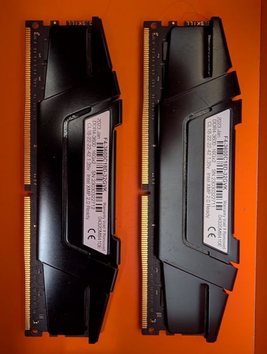 32GB (2x16GB) DDR4 RAM памет: G.Skill Ripjaws V, DDR4-3600 CL18