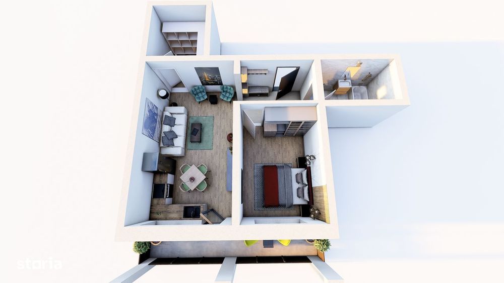 Apartament 50mp, FINALIZAT, 87 000 euro, parcare inclusă, TVA inclus.