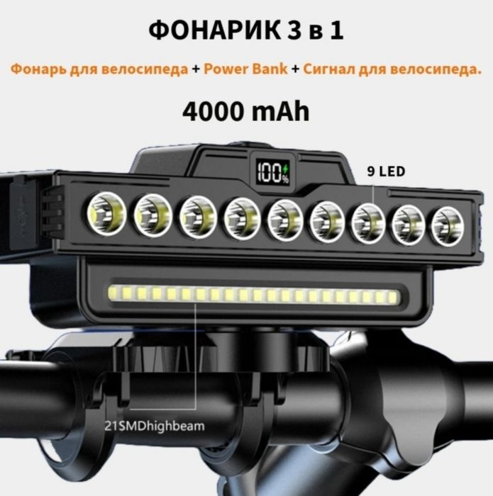 фонарь прожектор для велосипеда