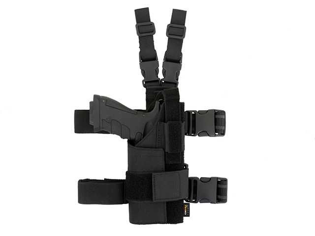 Toc Pistol Modular Cu Prindere Pe PiciorNegru 8FIELDS Tip PREMIUM Nou