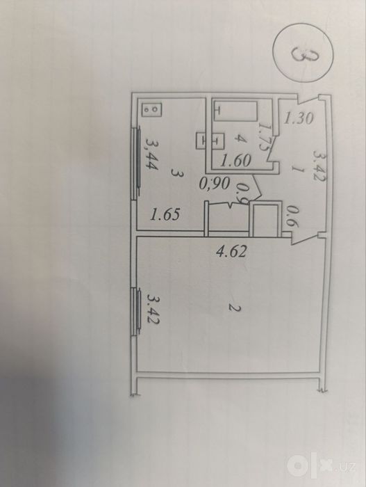 1 ком. квартира, 1/1/2. Дом деревянный, 31 м². Спутник 8 , Сергели