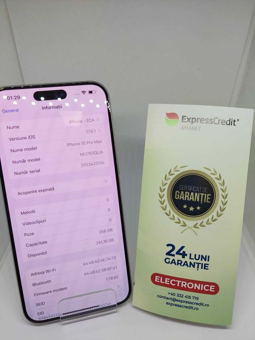 Iphone 15 Pro Max 256Gb [34525/30 Pacurari 2] Garantie 2 ani!! Iasi ...