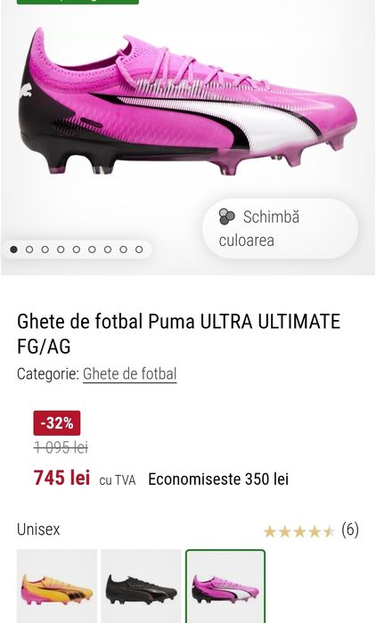 Ghete fotbal elite  Puma Ultra Ultimate FG AG