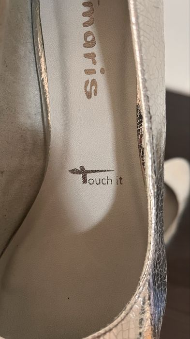 Парти обувки на ток Tamaris сребърни/37