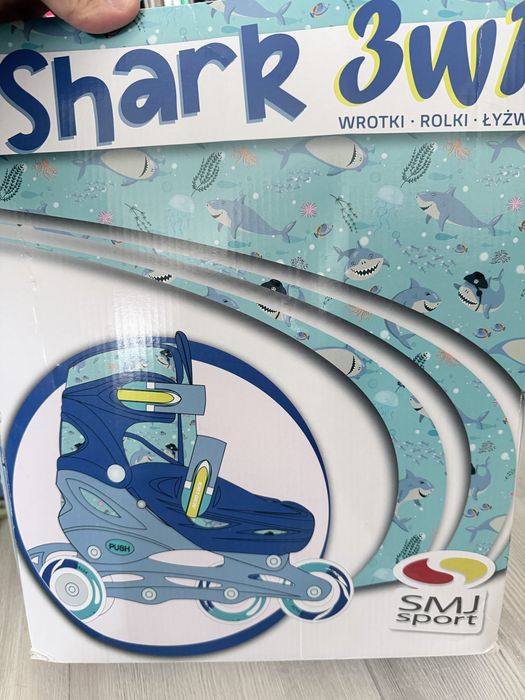 Vand role / patine copii Shark 3in1 reglabil