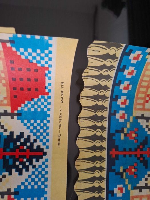 Hartie veche de decor pentru Raft, Rafturi, perioada comunista RSR, rara, afis, de colectie Ceausista