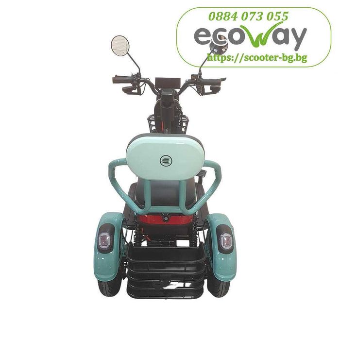 Електрическа триколка EcoWay Kate триместна – 1000W Пробег до 60км