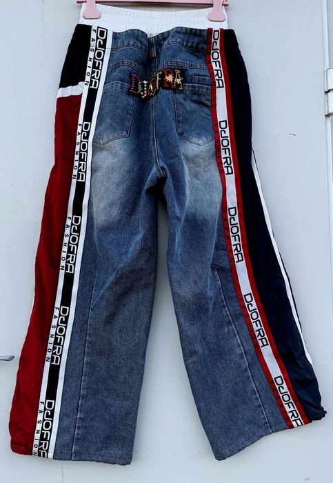 Djofra уникални дамски дънки бойфренд М/Л размер