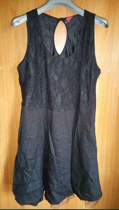 Rochie eleganta neagra dama material lejer black