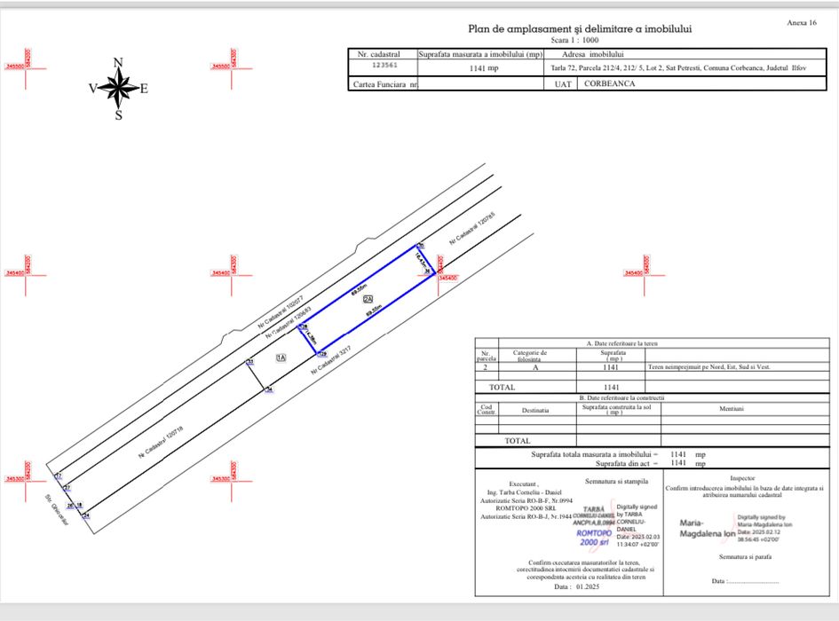 Teren de vanzare Petresti Corbeanca str Ghioceilor