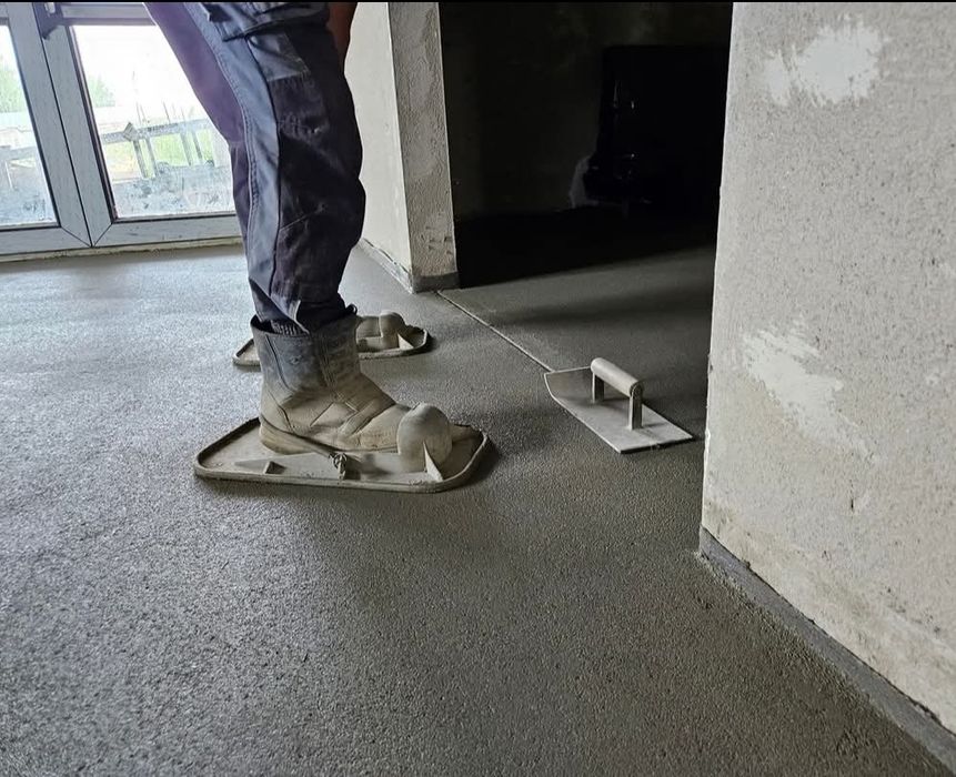 Șapă mecanizată, elicopterizata, egalizare, panta