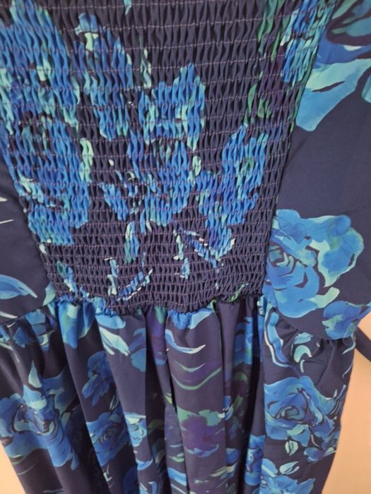 Ефирна синя  рокля