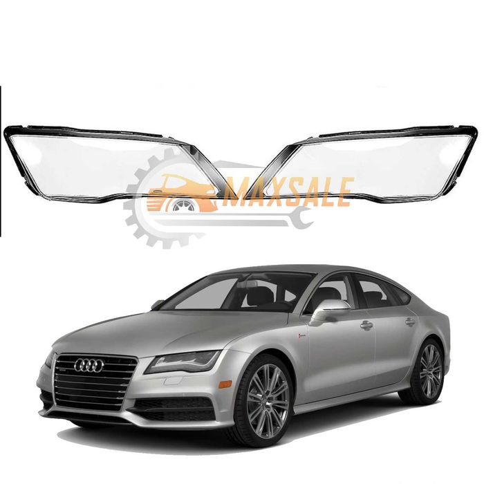 Капаци фарове Audi A7 C7 (11-14) фар ауди а7 ц7 комплект стъкло крушка