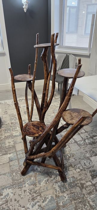 Цветочная подставка, подставка под цветы из дуба