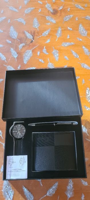 Ceas portofel și pix barbati