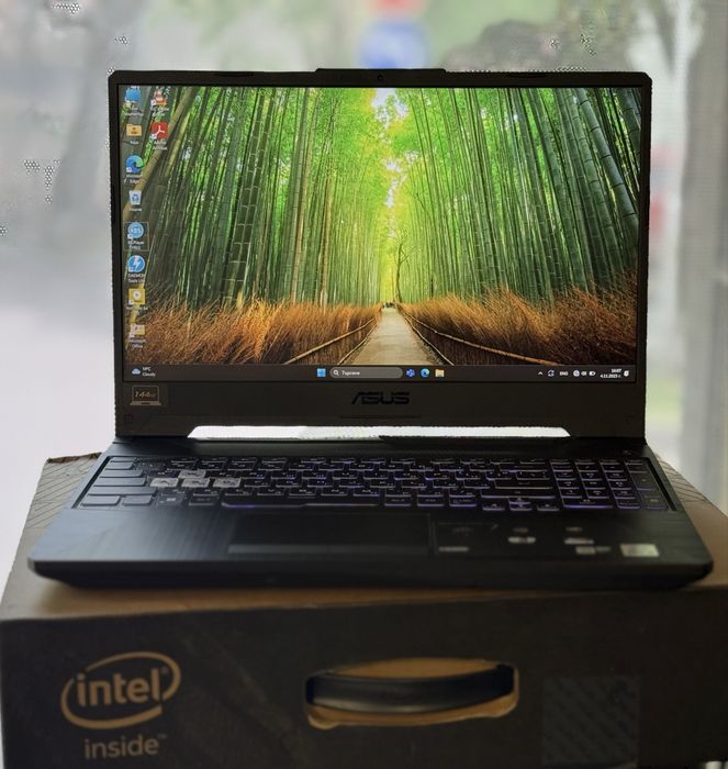 Гейминг лаптоп ASUS Tuf F15 i5-10300H, 8GB RAM, 512GB SSD, GTX1650, 144Hz