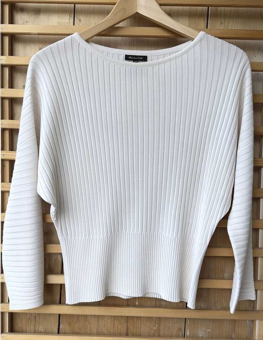 Дамска блуза MASSIMO DUTTI в цвят екрю