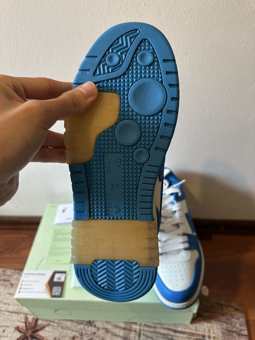 OFF-White Out Of Office OOO Low Tops Blue White