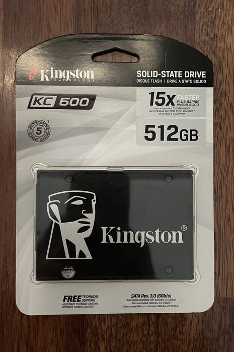 Новый SSD диск Kingston KC600 (512гб)