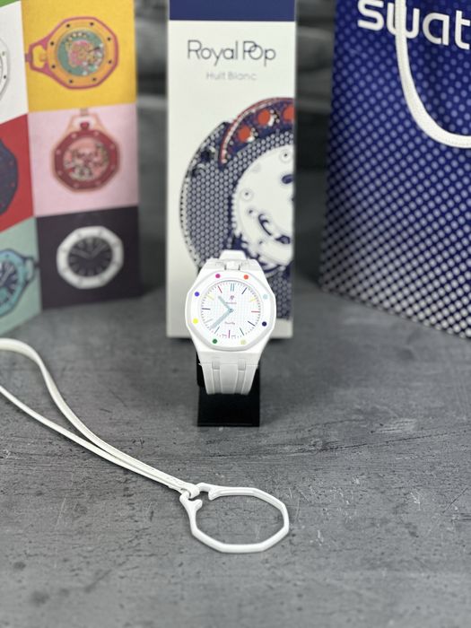 Ceas Ap X Swatch Royal Pop Huit Blanc