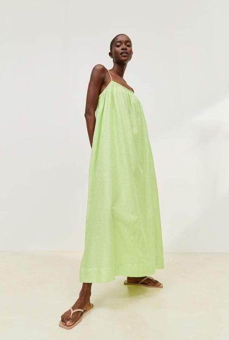 Рокля H&M linen blend, рокля ZARA лен, Ralph lauren knit Oxford