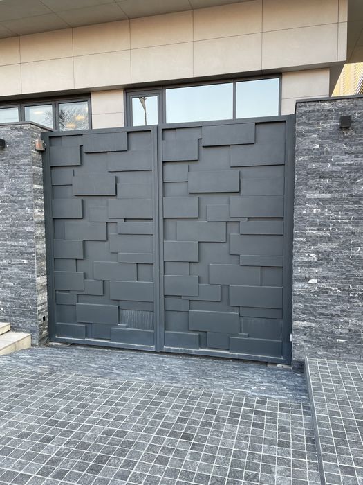 Ворота в стиле хай-тек