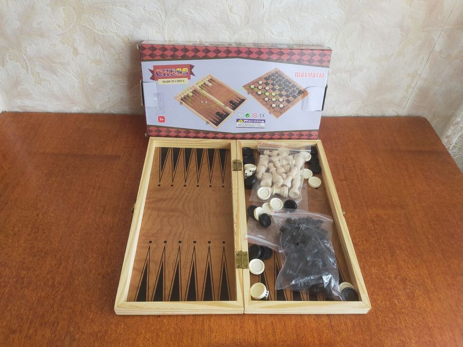Продается набор 3в1 шахматы 2500