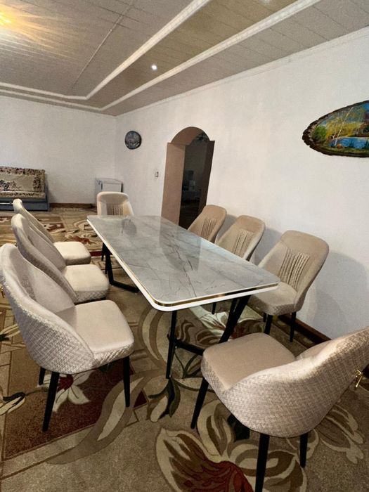 Новый стол из метала и дерево