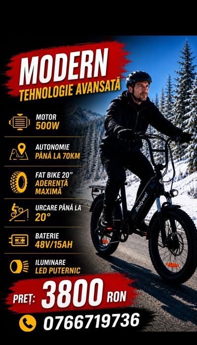 Bicicletă Electrică Bodywel F20 Fat Bike