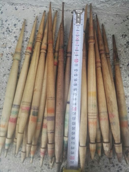 Автентични дървени вретена-ретро, реставрирани и запазени