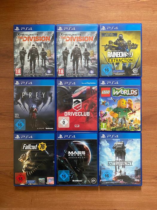 PlayStation 4 игри – The Division, Prey, LEGO Worlds, Fallout 76 и още | 8€ / брой