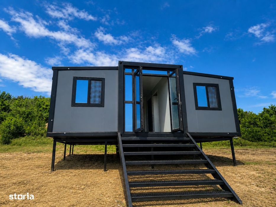 Casă modulară nouă în Tomești Dealul Crucii, 36 mp utili, teren 450 mp