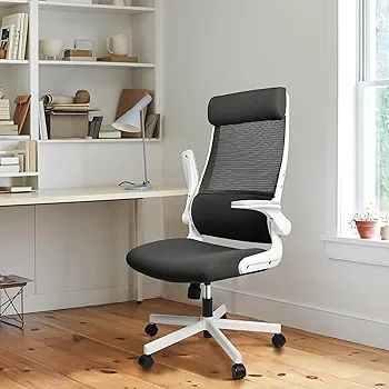 Ергономичен офис стол MELOKEA с лумбална опора, мрежест с подлакътници