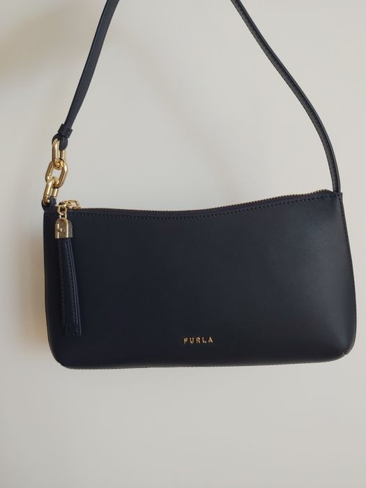 Furla navy blue чанта