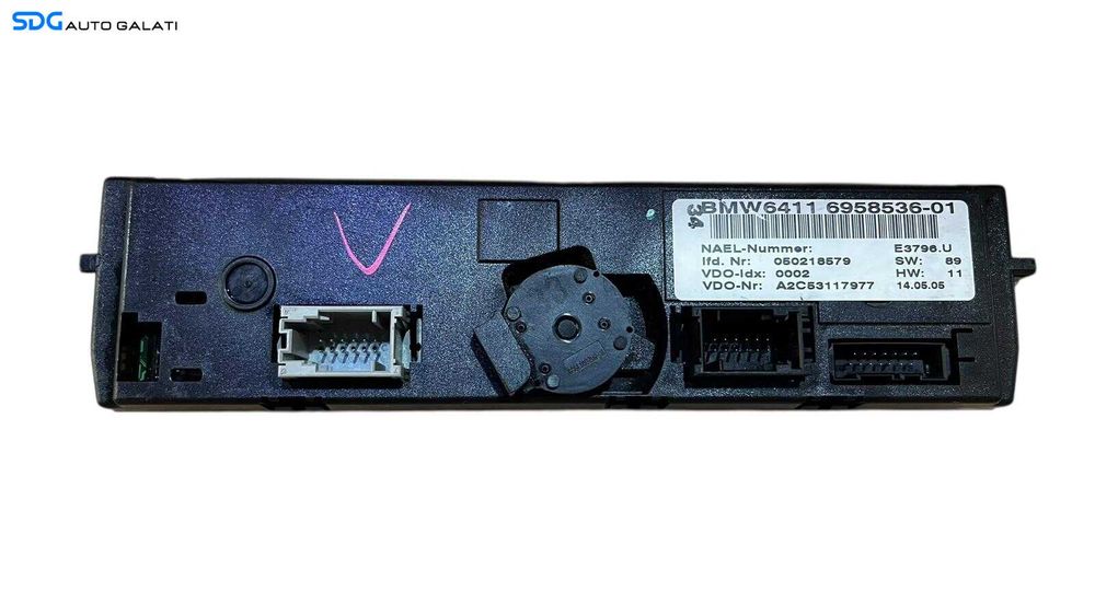 Panou Modul Unitate Comanda AC Aer Conditionat Clima Dublu Climatronic Dual Zone BMW Seria 3 E90 E91 2004 - 2011 Cod 6958536 [LC0788]