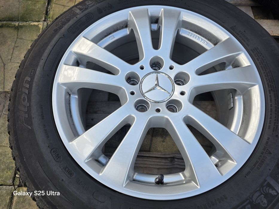 Лети джанти 16ки 5х112 Rial Mercedes + зимни гуми 205/60/16 Michelin