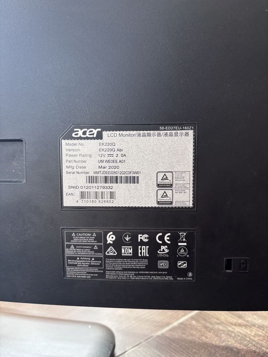 Monitor Acer gaming
