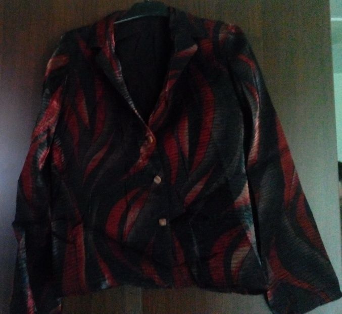 Costum dama (3 piese) rosu-negru