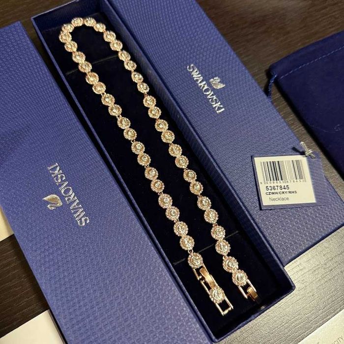 Lantisor/Colier Angelic Rose/Gold Swarovski