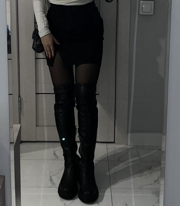 Ботфорты сапоги нат кожа