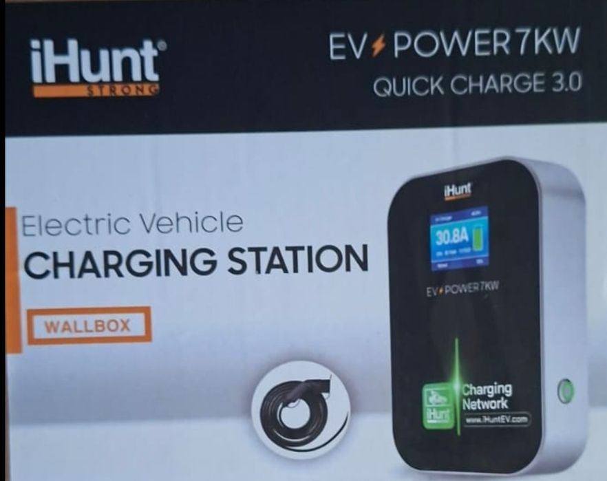 Statie Incarcare Masini Electrice iHunt EV Power 7KW, Ecran LCD 3.5", IP66 (Negru)