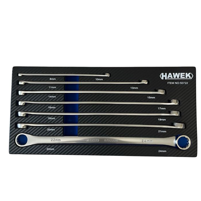 Ключ звезда-дълги прави 7части 8-24мм HAWEK