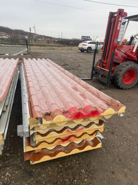 Panouri Sandwich Acoperis Imitație Țiglă/Lindab